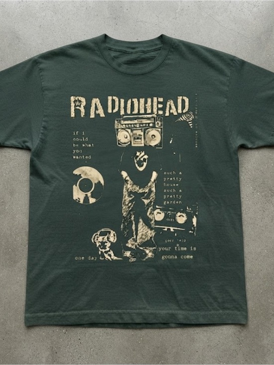 Gildan Tops - Radiohead Alternative Rock Band Dark Green Gildan T-Shirt